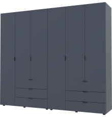 Комплект шаф для одягу Doros Гелар (2 шт.) 232,4х49,5х203,4 см Графіт (DRS-011120)