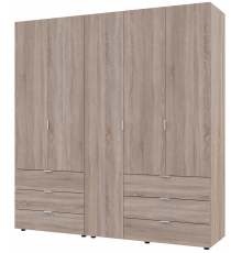 Комплект шаф для одягу Doros Гелар (2 шт.) 193,7х49,5х203,4 см Дуб сонома (DRS-011111)