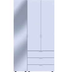 Комплект шаф для одягу Doros Гелар (2 шт.) 116,5х49,5х203,4 см Дзеркало/Білий (DRS-011132)