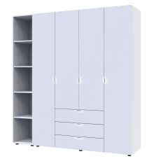 Комплект шаф для одягу Doros Гелар (2 шт.) 193,2х49,5х203,4 см Білий (DRS-011183)