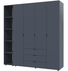 Комплект шаф для одягу Doros Гелар (2 шт.) 193,2х49,5х203,4 см Графіт (DRS-011153)