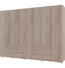 Комплект шаф для одягу Doros Гелар (2 шт.) 271,2х49,5х203,4 см Дуб сонома (DRS-011113)
