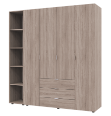Комплект шаф для одягу Doros Гелар (2 шт.) 193,2х49,5х203,4 см Дуб сонома (DRS-011154)