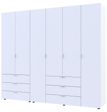 Комплект шаф для одягу Doros Гелар (2 шт.) 232,5х49,5х203,4 см Білий (DRS-011115)