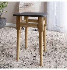 2 табурети на кухню Маямі кромка ПВХ 2 мм Антрацит (LION-041260)