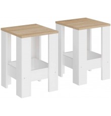 Табурет Еверест Т-1 (2шт.) Дуб Сонома/Німфея Альба (DTM-071144)