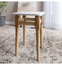 2 табурети на кухню Маямі кромка ПВХ 2 мм Німфея Альба (білий) (LION-041256)