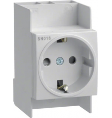Розетка Hager SN016 на DIN-рейку White