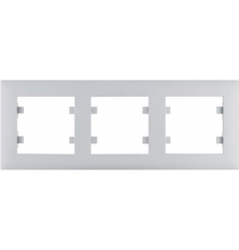 Рамка Hager WL5732 Lumina-Intens 3Х Silver