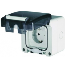 Розетка DKC DIS1376407 з з/к, 2P+E, ІР66 White