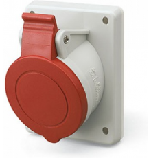 Розетка з нахилом DKC DIS4131666 IP44 16А 3P+E White