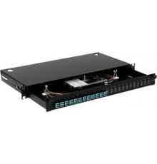 Патч-панель Corning 12хLC Duplex ММ OM3 1U чорна (LAN1-24AD-PGTL-B)