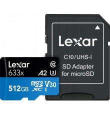 Карта пам'яті Lexar Micro SDXC High-Performance 633x Blue 512GB (LSDMI512BB633A)