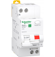 Диференціальний автоматичний вимикач Schneider Electric RESI9 (16А, 30мA, 1P+N, 6кA, крива С, тип А) (R9D55616)