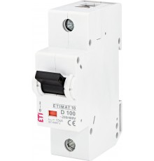 Автоматичний вимикач ETI ETIMAT 10 1p D 100А (15 kA) (2151732)