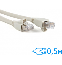 Патч-корд Kingda 0.5м FTP Cat.5e литий сірий RJ45, CU (PAFT4050)