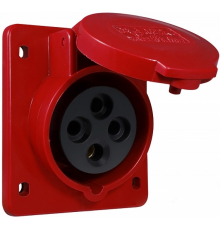 Розетка Аско-Укрем 16А/4 3Р+РЕ (414) Red (A0080030002)