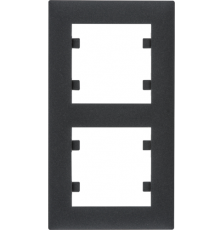 Рамка Hager WL5623 Lumina-Intens 2Х Black