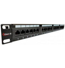 Патч-панель Cor-X 24, Cat.5e, 19", 1U (274786)