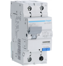 Диференціальний автомат Hager AD975J (1P+N, 6kA, C, 25A, 30mA, A)