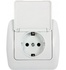 Розетка E.Next e.install.stand.810С з з/к та кришкою White (s035028)