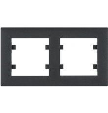 Рамка Hager WL5723 Lumina-Intens 2Х Black