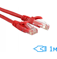 Патч-корд Kingda 1м UTP Cat.5e литий червоний RJ45, CU (PAUT3100-Rd)
