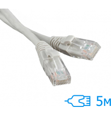 Патч-корд Kingda 5м UTP Cat.5e литий сірий RJ45, CU (PAUT3500)