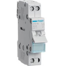 Перемикач Hager SFB116 з загальним виходом знизу (I-0-II 16А, 230В, 1p)