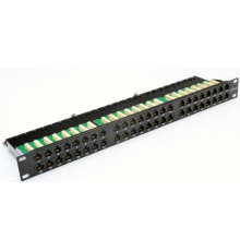 Патч-панель CMS 19" 48xRJ-45 UTP, Cat.6, 1U, dual type, EPNew (6PLD-U48BK1UZ)