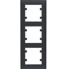 Рамка Hager WL5633 Lumina-Intens 3Х Black