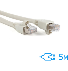 Патч-корд Kingda 5м FTP Cat.5e литий сірий RJ45, CU (PAFT4500)
