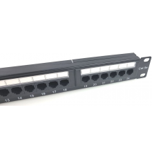 Патч-панель ATcom 19" 24хRJ-45 UTP 1U Сat.5е (P5124)