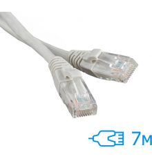 Патч-корд E-server 7м UTP Cat.5e литий сірий RJ45, CU (CAT.5E UTP CORD-7M-GRY)