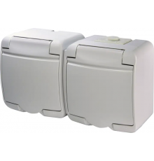 Розетка ETI RHE-2s Hermetics ІР54 White (4668019)