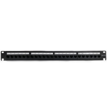 Патч-панель E-server 19", 24xRJ45, UTP, cat. 5e, 1U Toolless Type (WT-2512-CAT.5E)