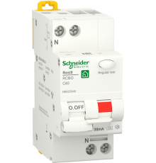 Диференціальний автоматичний вимикач Schneider Electric RESI9 (40А, 30мA, 1P+N, 6кA, крива С, тип А) (R9D55640)