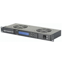 Вентиляторний блок Kingda 19" 1U на 2 вентилятора з термостатом (KD700502)