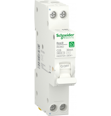 Диференціальний автоматичний вимикач Schneider Electric RESI9 (25А, 30мA, 1P+N, 6кA, крива С, тип АС) (R9D87625)