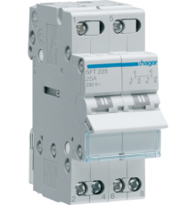 Перемикач навантаження Hager SFT225 з загальним виходом зверху (I-0-II 25А, 230В, 2p)