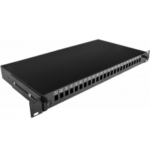 Патч-панель CMS 19", 24xSC-Simpl./LC-Dupl./E2000, 1U пуста (UA-FOP24SCS-B)