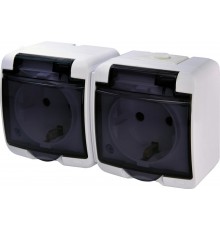 Розетка ETI RHE-2sd Hermetics ІР54 White (4668020)