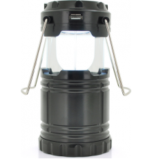 Лампа-ліхтар Voltronic SH-5800T 6+1LED, 1+1 режим, ударостійка, 220V+Solar, 800 мАг Black