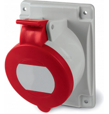 Розетка з нахилом DKC DIS4133266 IP44 32А 3P+E Red