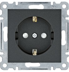 Розетка Hager WL1063 Lumina з з/к та шторками Black