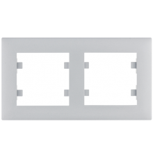 Рамка Hager WL5722 Lumina-Intens 2Х Silver