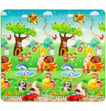 Дитячий двосторонній килимок англ. Алфавіт/Динозаври TIA-SPORT