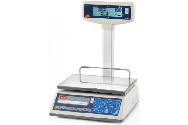Ваги для друку етикеток LCD з рукояткою та легалізацією, серія EGE, 15 кг, ТЕМ, 325x377x(H)394mm