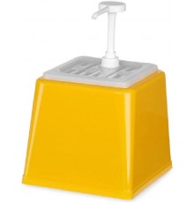 Диспенсер для соусу з насосом,  2,5 л, жовтий, 230x210x(H)250 мм