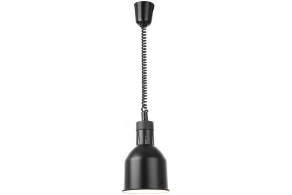 Циліндрична лампа для підігріву страв з регульованою висотою - чорний - 230V / 250W - ø175x(H)250 mm